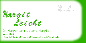 margit leicht business card